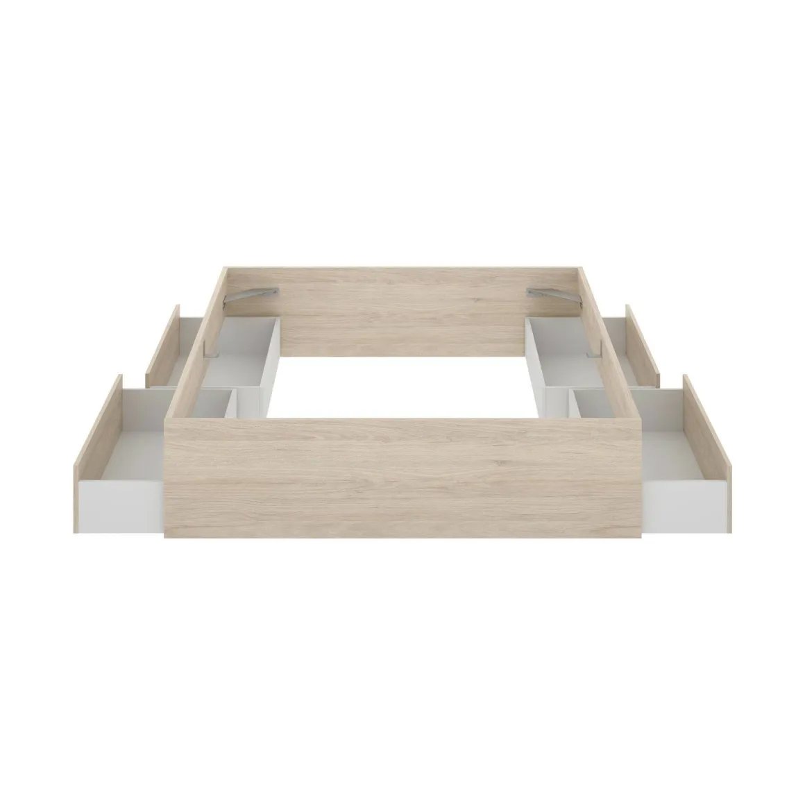 Letto francese moderno rovere 195x149cm - Orlene