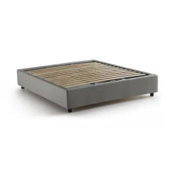 Letti Contenitore|Letti Alla Francese > Dmora Letto francese per ospiti 155x205cm - Attilino Grigio