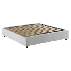 Letti Contenitore|Letti Alla Francese > Dmora Letto francese sfoderabile 155x205cm - Arto Blu