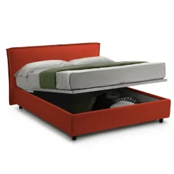 Letti Matrimoniali|Letti Contenitore > Dmora Letto Matrimoniale Materasso Incluso Sfoderabile, Contenitore Made in Italy - Bruzolo Arancione