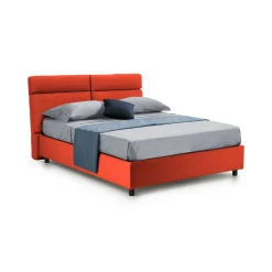 Letti Matrimoniali|Letti Contenitore > Dmora Letto Matrimoniale Sfoderabile Contenitore, Dimensione Materasso 160x190 cm Made in Italy - Arex Arancione