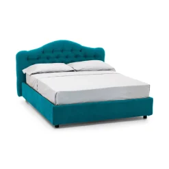 Letti Matrimoniali|Letti Contenitore > Dmora Letto Matrimoniale Sfoderabile Contenitore, Dimensione Materasso 160x200 cm Made in Italy - Ator Azzurro