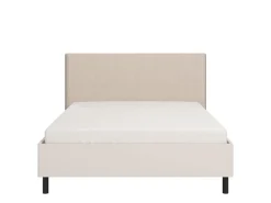 Letti Matrimoniali > Dmora Letto Matrimoniale Beige Grigio Tortora Dimensione Materasso 160x200 cm Imbottito, Testiera Imbottita - Uboldo Grigio, Beige Tortora