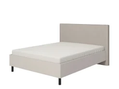 Letto Matrimoniale Beige Grigio Tortora Dimensione Materasso 180x200 cm Imbottito, Testiera Imbottita - Pavarolo