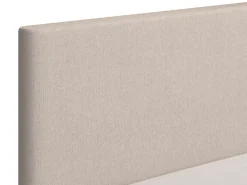Letto Matrimoniale Beige Grigio Tortora Dimensione Materasso 180x200 cm Imbottito, Testiera Imbottita - Pavarolo