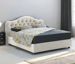 Letti Matrimoniali|Letti Contenitore > Dmora Letto Matrimoniale Materasso Incluso Sfoderabile, Contenitore Made in Italy - Alfer Beige