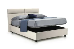 Letti Matrimoniali|Letti Contenitore > Dmora Letto Matrimoniale Materasso Incluso Sfoderabile, Contenitore Made in Italy - Bedero Beige