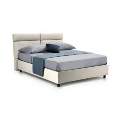 Letti Matrimoniali > Dmora Letto Matrimoniale Sfoderabile Contenitore, Dimensione Materasso 160x200 cm Made in Italy - Briaglia Beige