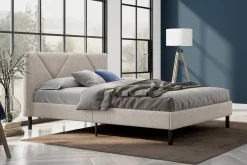 Letti Matrimoniali > Dmora Letto matrimoniale 169x204cm imbottito - Morpheus Beige