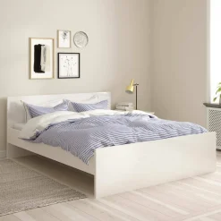 Letti Matrimoniali > Dmora Letto matrimoniale 166x206cm vano a giorno - Nilofar Bianco Lucido