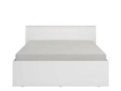 Letto Matrimoniale Bianco Opaco Testiera Dettaglio Geometrico Imbottito, Dimensione Materasso 160x200 cm - Gamalero