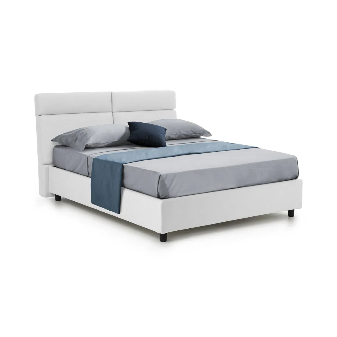 Letti Matrimoniali|Letti Contenitore > Dmora Letto Matrimoniale Sfoderabile Contenitore, Dimensione Materasso 160x190 cm Made in Italy - Arex Bianco
