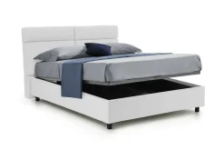Letti Matrimoniali|Letti Contenitore > Dmora Letto Matrimoniale Sfoderabile Contenitore, Dimensione Materasso 160x190 cm Made in Italy - Arex Bianco