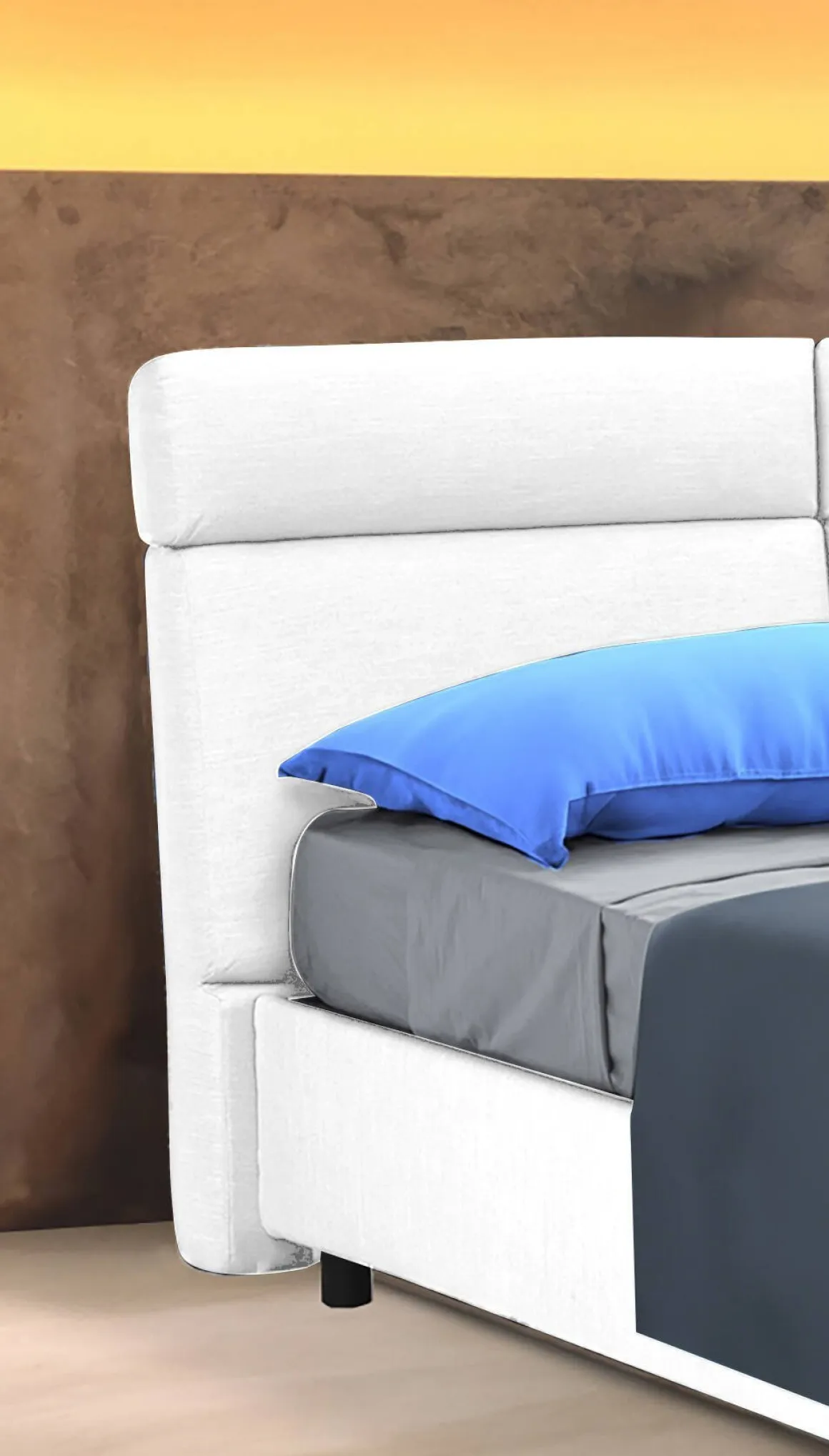 Letti Matrimoniali|Letti Contenitore > Dmora Letto Matrimoniale Sfoderabile Contenitore, Dimensione Materasso 160x190 cm Made in Italy - Arex Bianco