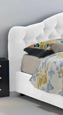 Letti Matrimoniali|Letti Contenitore > Dmora Letto Matrimoniale Sfoderabile Contenitore, Dimensione Materasso 160x200 cm Made in Italy - Ator Bianco