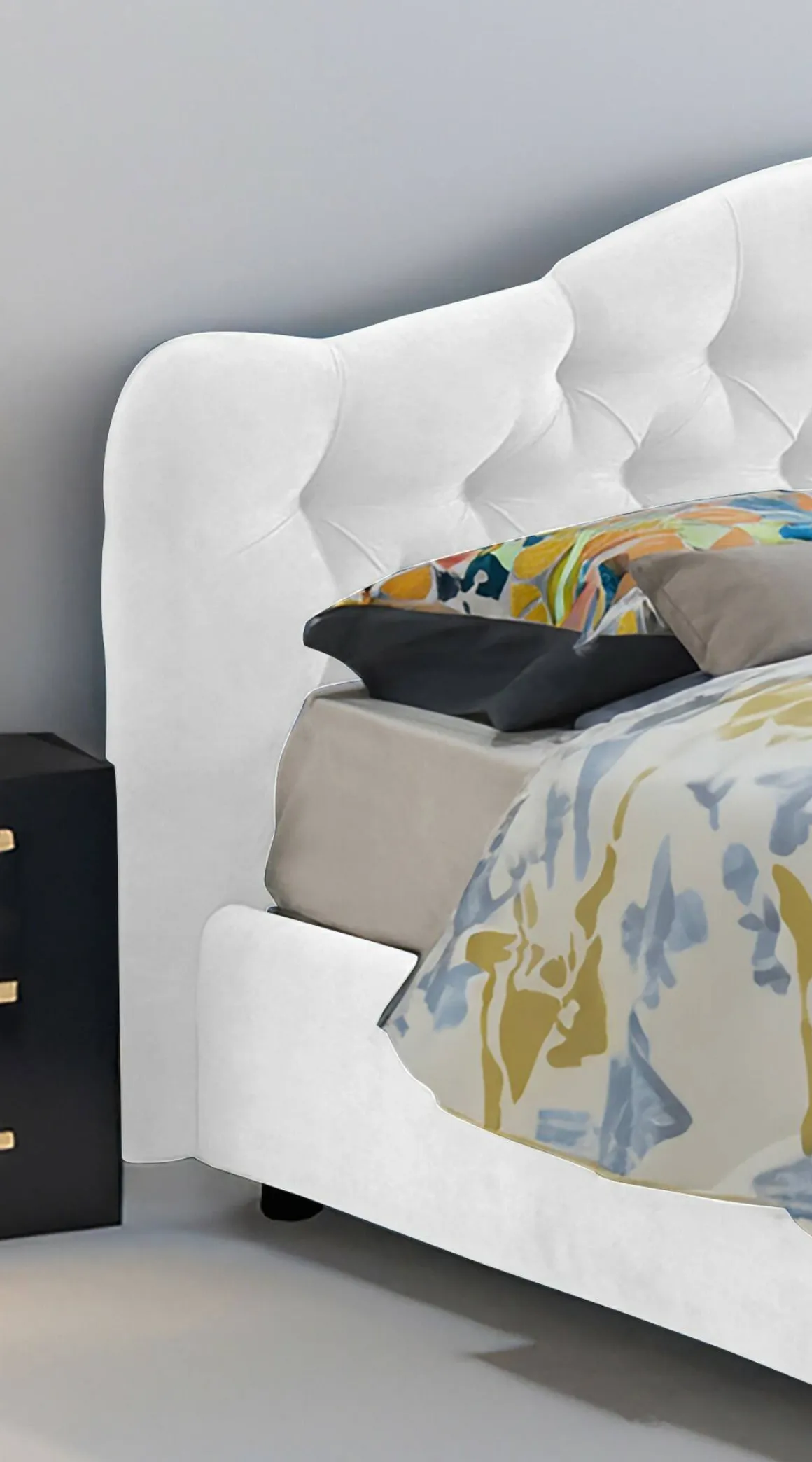 Letti Matrimoniali|Letti Contenitore > Dmora Letto Matrimoniale Sfoderabile Contenitore, Dimensione Materasso 160x200 cm Made in Italy - Ator Bianco