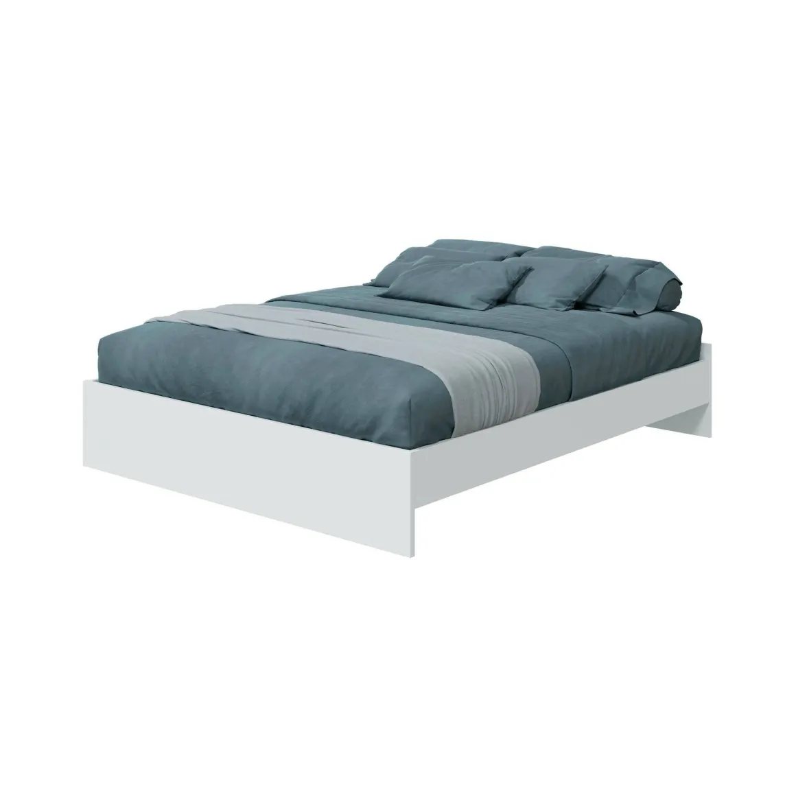 Letto matrimoniale bianco 196x166cm - Adia