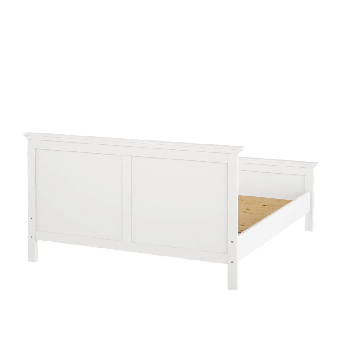 Letto matrimoniale bianco 199x210cm rete inclusa - Abies