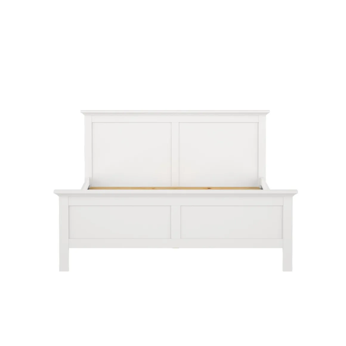 Letto matrimoniale bianco 199x210cm rete inclusa - Abies