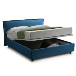 Letti Matrimoniali|Letti Contenitore > Dmora Letto Matrimoniale Sfoderabile Contenitore, Dimensione Materasso 160x200 cm - Argentina Blu