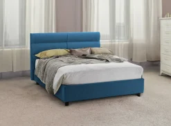Letti Matrimoniali|Letti Contenitore > Dmora Letto Matrimoniale Sfoderabile Contenitore, Dimensione Materasso 160x200 cm Made in Italy - Bubbio Blu