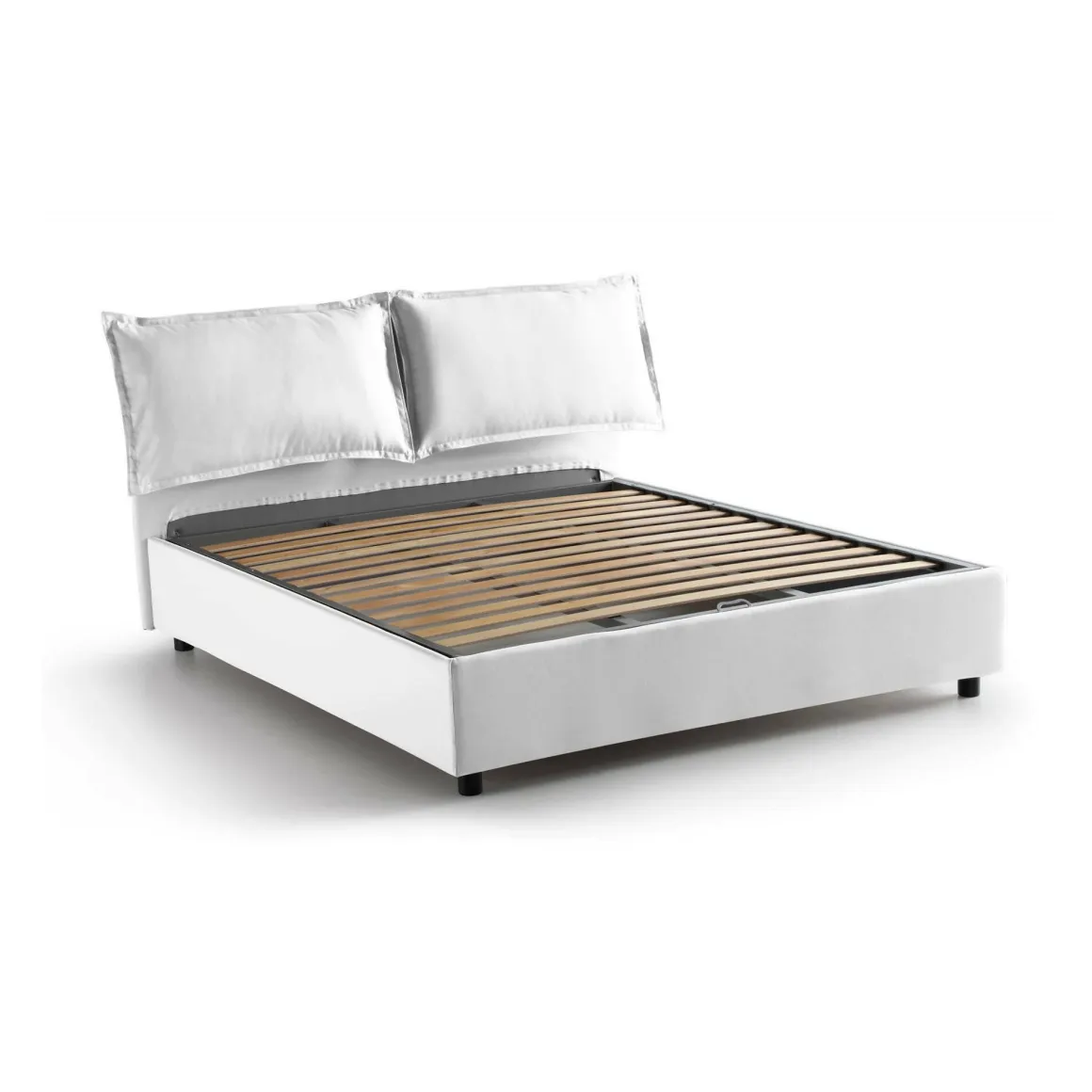 Letti Matrimoniali|Letti Contenitore > Dmora Letto Matrimoniale Contenitore 175x215x95h Imbottito in Tessuto Sfoderabile con Rete a Doghe Made in Italy – Aris Grigio