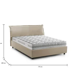 Letti Matrimoniali|Letti Contenitore > Dmora Letto matrimoniale contenitore 175x205cm design - Apel Beige