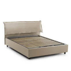 Letti Matrimoniali|Letti Contenitore > Dmora Letto matrimoniale contenitore 175x205cm design - Apel Beige