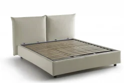 Letti Matrimoniali|Letti Contenitore > Dmora Letto matrimoniale contenitore 190x215cm imbottito - Arpino Beige