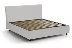 Letti Matrimoniali|Letti Contenitore > Dmora Letto matrimoniale contenitore 175x205cm minimal - Anassimene Bianco