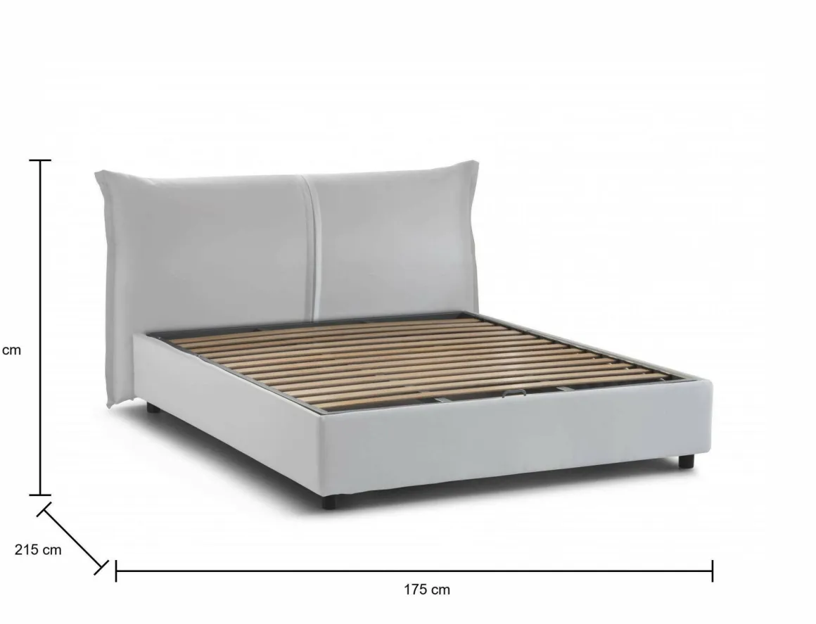 Letto matrimoniale contenitore bianco 175x215cm - Abarat