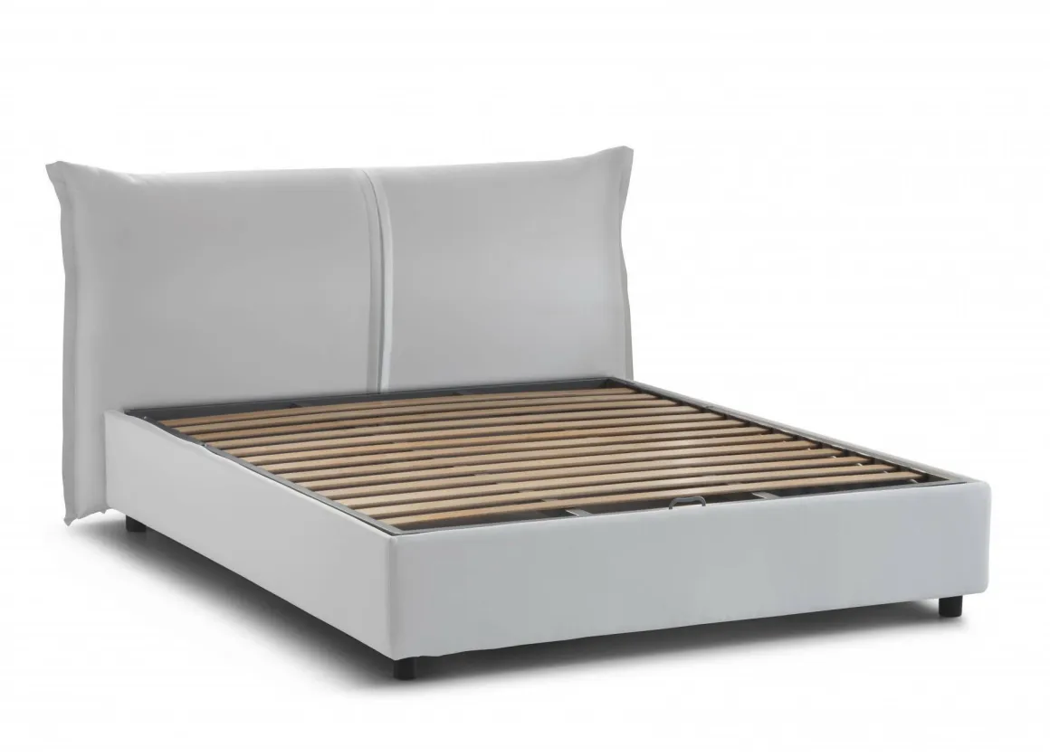 Letto matrimoniale contenitore bianco 175x215cm chic - Aldus