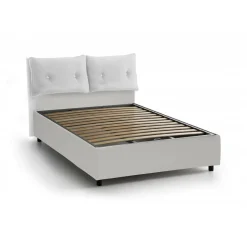 Letti Matrimoniali|Camera Da Letto > Dmora Letto matrimoniale contenitore 175x215cm design - Aluin Bianco