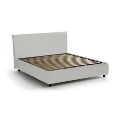 Letti Matrimoniali|Letti Contenitore > Dmora Letto matrimoniale contenitore 175x215cm rete inclusa - Alaska Bianco
