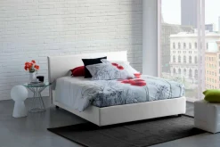 Letti Matrimoniali|Letti Contenitore > Dmora Letto matrimoniale contenitore 175x215cm robusto - Ambassador Bianco