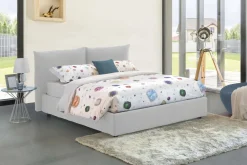Letti Matrimoniali|Camera Da Letto > Dmora Letto matrimoniale contenitore 190x225cm classico - Aghineo Bianco