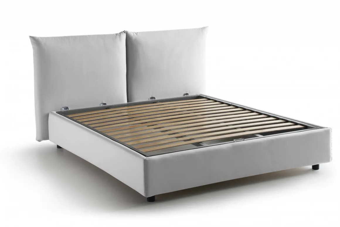 Letti Matrimoniali|Camera Da Letto > Dmora Letto matrimoniale contenitore 190x225cm classico - Aghineo Bianco