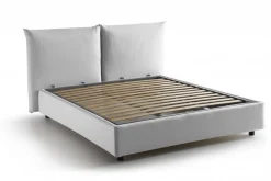Letto matrimoniale contenitore bianco 190x225cm imbottito - Arcole