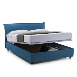 Letti Matrimoniali|Letti Contenitore > Dmora Letto matrimoniale contenitore 175x205cm salvaspazio - Anassimene Blu