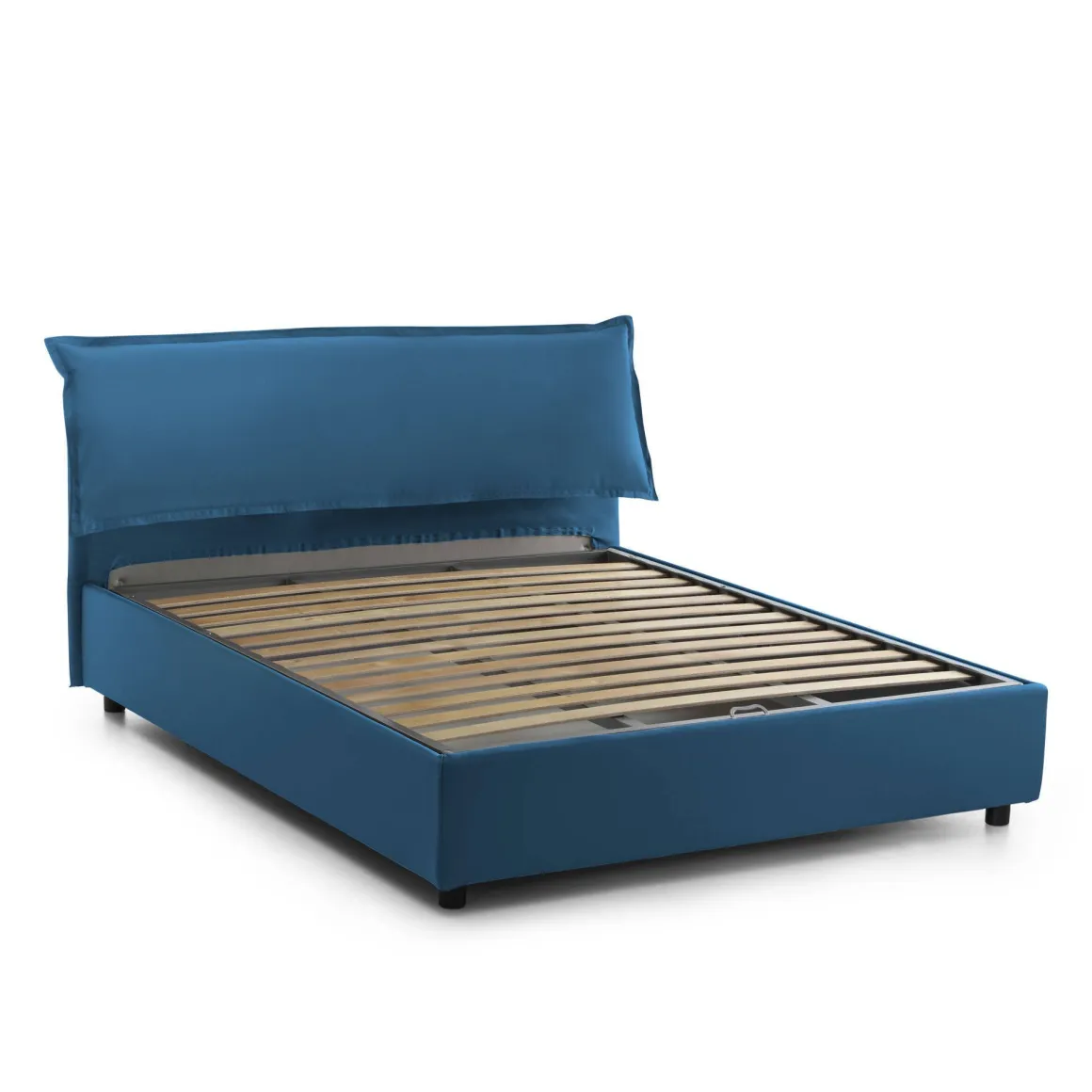 Letti Matrimoniali|Letti Contenitore > Dmora Letto matrimoniale contenitore 175x205cm salvaspazio - Anassimene Blu