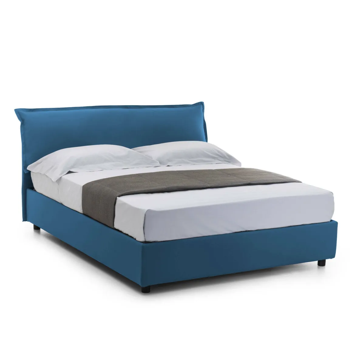 Letti Matrimoniali|Letti Contenitore > Dmora Letto matrimoniale contenitore 175x205cm salvaspazio - Anassimene Blu