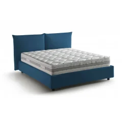Letti Matrimoniali|Letti Contenitore > Dmora Letto matrimoniale contenitore 190x225cm sfoderabile - Aghineo Blu