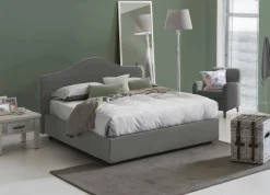 Letti Matrimoniali|Letti Contenitore > Dmora Letto matrimoniale contenitore 175x205cm classico - Akasha Grigio