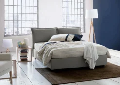 Letti Matrimoniali|Letti Contenitore > Dmora Letto matrimoniale contenitore 175x205cm moderno - Ashlee Grigio