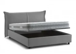 Letti Matrimoniali|Letti Contenitore > Dmora Letto matrimoniale contenitore 175x205cm sfoderabile - Anjin Grigio