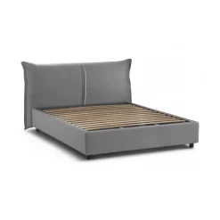 Letti Matrimoniali|Letti Contenitore > Dmora Letto matrimoniale contenitore 175x215cm - Alaska Grigio