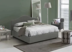 Letti Matrimoniali|Letti Contenitore > Dmora Letto matrimoniale contenitore 175x215cm elegante - Abarat Grigio