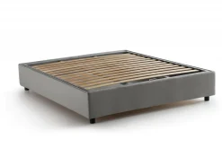 Letti Matrimoniali|Letti Contenitore > Dmora Letto matrimoniale contenitore 175x215cm porta oggetti - Geras Grigio