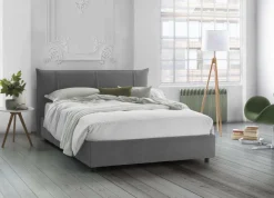 Letti Matrimoniali|Letti Contenitore > Dmora Letto matrimoniale contenitore 175x215cm salvaspazio - Aishia Grigio