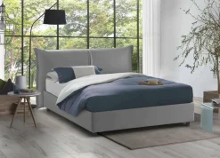 Letti Matrimoniali|Camera Da Letto > Dmora Letto matrimoniale contenitore 180x220cm classico - Adi Grigio